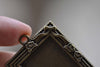 6 pcs Rectangle Base Settings Flower Photo Frame Pendant Tray A7935