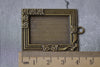 6 pcs Rectangle Base Settings Flower Photo Frame Pendant Tray A7935