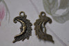 Moon Face Charms Antique Bronze Pendants Set of 20 A7940