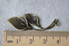 4 pcs Antiqued Brass Calla Lily Flower Pendants Charms 14x33mm A7943