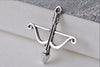 Bow Arrow Connectors Antique Silver Archery Charms Set of 20 A7948