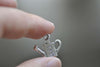 Antique Silver Flower Watering Can Charms Set of 20 A7950