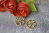 Gold Mechanical Watch Movement Gears Charms Set of 20 A7956