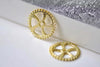 Gold Mechanical Watch Movement Gears Charms Set of 20 A7956