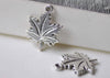 Antique Silver Small Maple Leaf Charms 15x19mm Set of 20 A7953