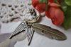 Antique Bronze Angel Feather Wing Kit Charms Pendants Set of 5 A7960