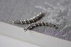 Antique Silver Curved Twist Bar Connectors Link 30mm Set of 30 A7958