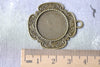 10 pcs Antique Bronze Fancy Pendant Tray Base Setting Blank A7972