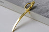 Gold Japanese Blade Katana Sword Pendant Charms Set of 10 A7978