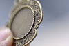 10 pcs Antique Bronze Fancy Pendant Tray Base Setting Blank A7972