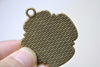 10 pcs Antique Bronze Fancy Pendant Tray Base Setting Blank A7972
