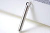 Antique Silver Plain Round Bar Charms Size 2x24mm Set of 20 A7984