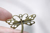Dragonfly Charms Antique Bronze Cut Out Moth Pendants Set of 10 A7980