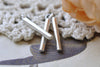 Antique Silver Plain Round Bar Charms Size 2x24mm Set of 20 A7984