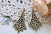 10 pcs Antique Bronze Rhombus Chandelier Earring Pendant A7990