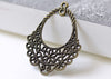 Antique Bronze Floral Chandelier Earring Pendants Set of 10 A7991