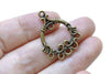 Fancy Chandelier Earring Antique Bronze Connector Set of 10 A7993