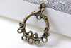Fancy Chandelier Earring Antique Bronze Connector Set of 10 A7993