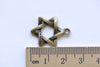 20 pcs Star of David Charms Antique Bronze Star Pendant A7994