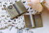 Antique Bronze Skull Book Pendant Charms 25x33mm Set of 10 A7996