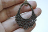 Antique Bronze Floral Chandelier Earring Pendants Set of 10 A7991