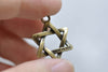 20 pcs Star of David Charms Antique Bronze Star Pendant A7994