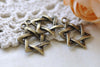 20 pcs Star of David Charms Antique Bronze Star Pendant A7994