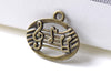 20 pcs Music Note Charms Antique Bronze Treble Clef Pendants A8007