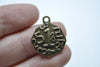 Antique Bronze Steampunk Arabic Number Plate Charms Set of 20 A8010