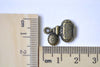 Antique Bronze Perfume Bottle Charms Beauty Pendants Set of 10 A8014
