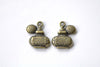 Antique Bronze Perfume Bottle Charms Beauty Pendants Set of 10 A8014
