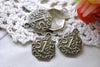 Antique Bronze Steampunk Arabic Number Plate Charms Set of 20 A8010