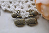 Antique Bronze Perfume Bottle Charms Beauty Pendants Set of 10 A8014