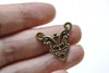 Chandelier Earring Antique Bronze Connector Set of 20 A8016