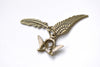 Antique Bronze Angel Feather Wing Kit Charms Set of 10 A8022