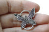 Butterfly Connector Ring Bracelet Component Charms Set of 10 A8032