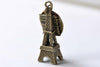 10 pcs Antique Bronze Eiffel Tower Triumphal Arch Pendants A8019
