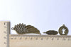 Antique Bronze Angel Feather Wing Kit Charms Set of 10 A8020