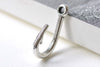 Antique Silver Fish Hook Charms Fishing Hook Pendants Set of 10 A8029
