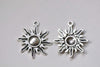 Antique Silver Sun Flame Fire Charms 25x28mm Set of 20 A8031