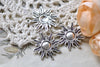 Antique Silver Sun Flame Fire Charms 25x28mm Set of 20 A8031