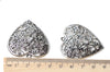 Antique Silver Large Flower Heart Pendants Charms Set of 10 A8033