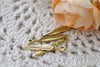 Antique Gold Long Feather Charms 5x28mm Set of 20 A8048