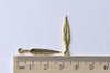 Antique Gold Long Feather Charms 5x28mm Set of 20 A8048