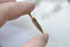 Antique Gold Long Feather Charms 5x28mm Set of 20 A8048