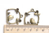 Antique Bronze Filigree Bird Cage Charms 25x26mm Set of 10 A8051