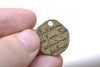 10 pcs Antique Bronze Irregular Engraved Sayings Pendants Charms A8052