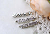 Antique Silver Love Me Connector Charms 5x26mm Set of 30 A8055
