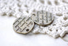 10 pcs Antique Bronze Irregular Engraved Sayings Pendants Charms A8052