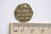 10 pcs Antique Bronze Irregular Engraved Sayings Pendants Charms A8052